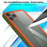 Wholesale iPhone 11 Pro Max (6.5in) Clear Slim Matte Hybrid Bumper Case (Navy Blue)